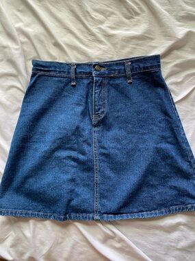 Denim A-Line Mini Skirt